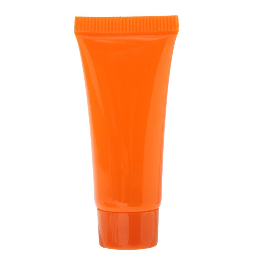 20x 10ml Empty Plastic Tubes Bottles for Body Lotion Cream Lip Gloss Orange