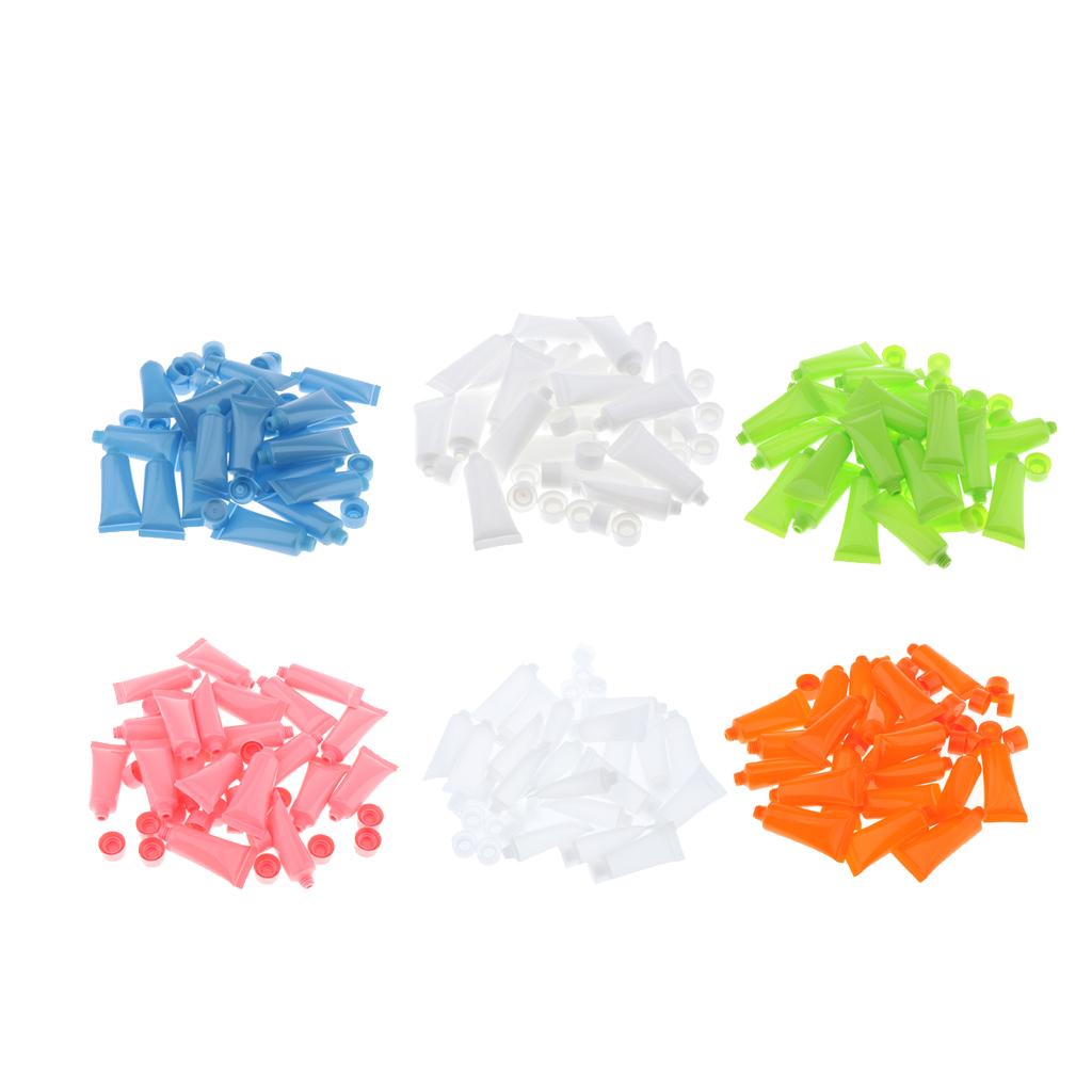 20x 10ml Empty Plastic Tubes Bottles for Body Lotion Cream Lip Gloss Orange