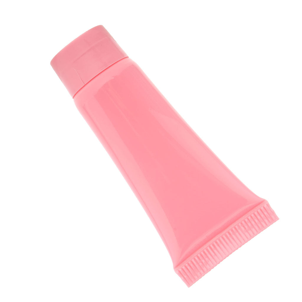 20x 10ml Empty Plastic Tubes Bottles for Body Lotion Cream Lip Gloss Pink