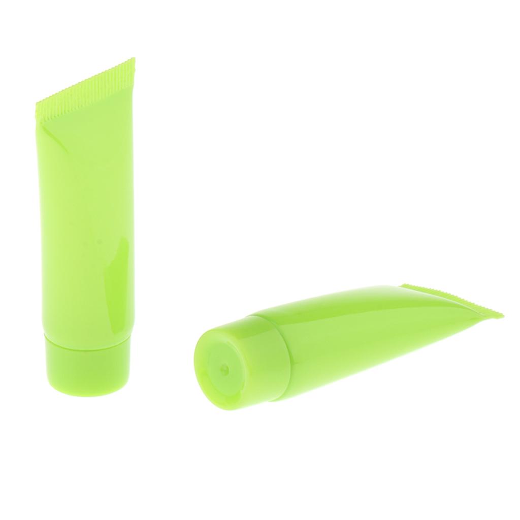 20x 10ml Empty Plastic Tubes Bottles for Body Lotion Cream Lip Gloss Green