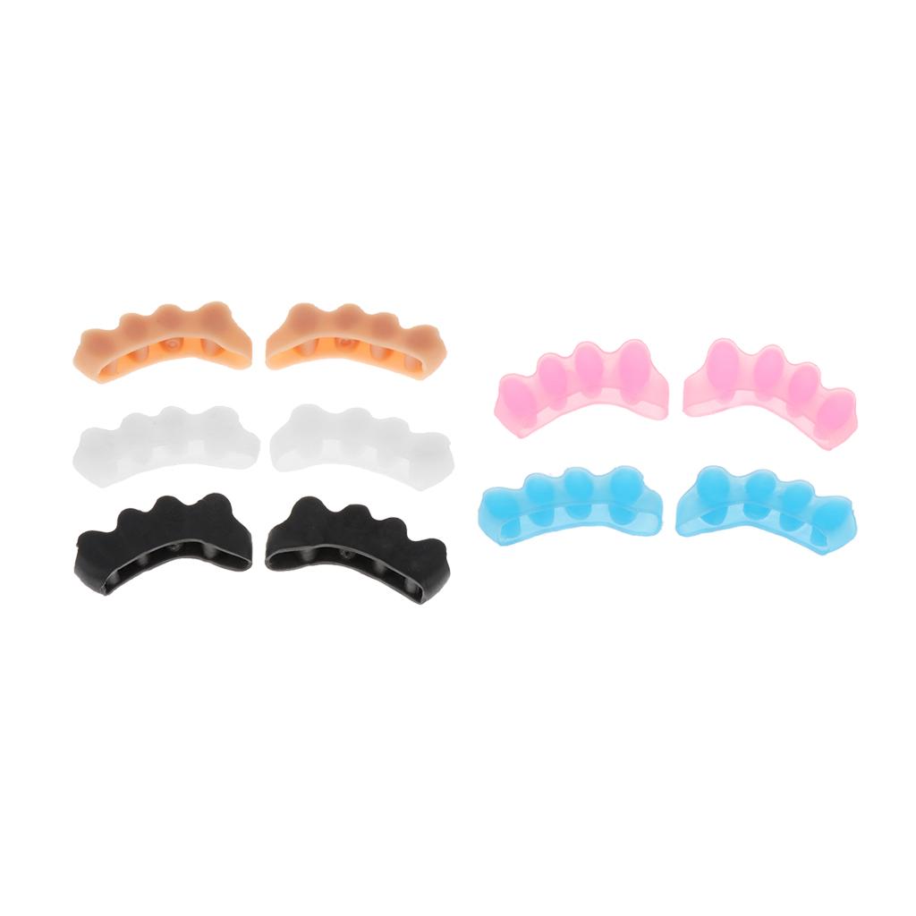 3x4 Holes Silicone Toe Separators Pain Relief Rubber Spacers Nail Polish Tools