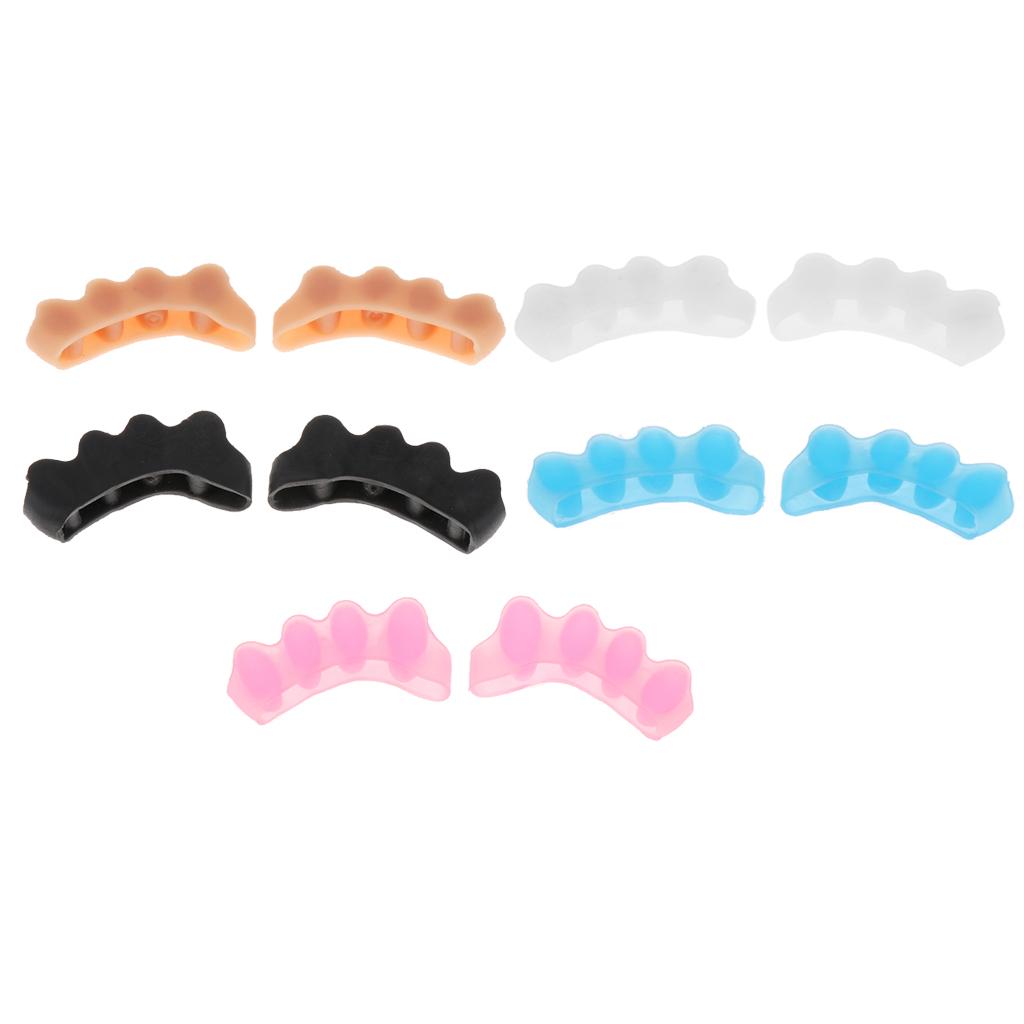 4x4 Holes Silicone Toe Separators Pain Relief Rubber Spacers Nail Polish Tools