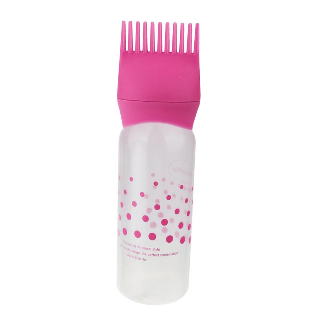 2x120ML Empty Hair Dye Dispensing Bottle Salon Hair Dyeing Applicator Pink