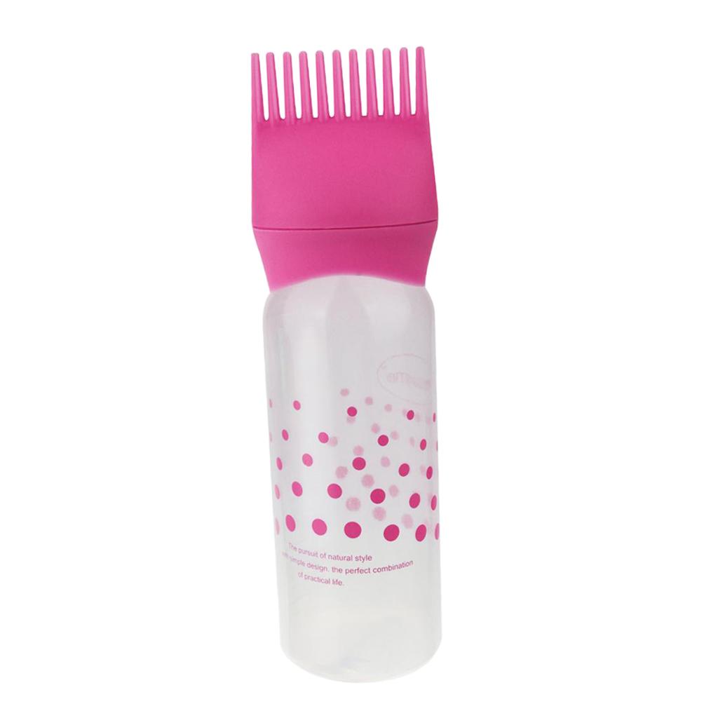 4x120ML Empty Hair Dye Dispensing Bottle Salon Hair Dyeing Applicator Pink