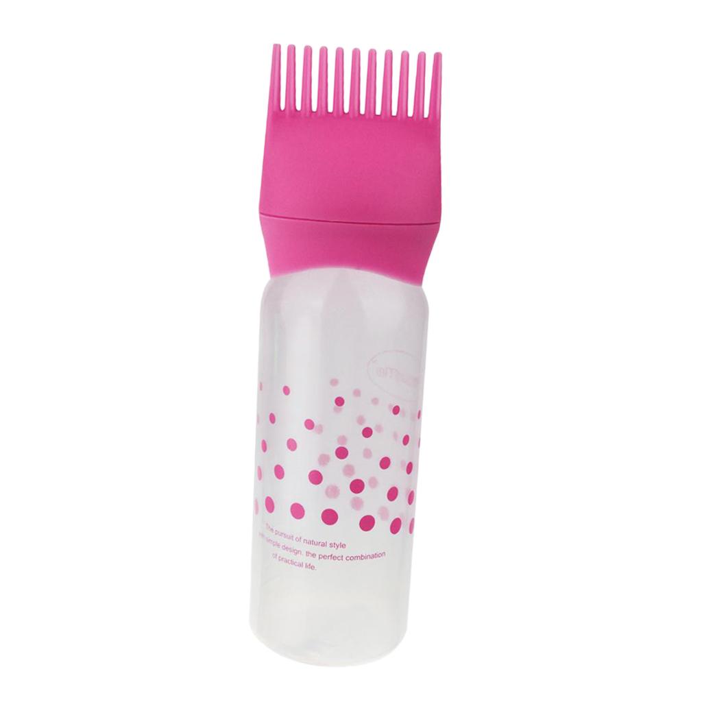 2x120ML Empty Hair Dye Dispensing Bottle Salon Hair Dyeing Applicator Pink