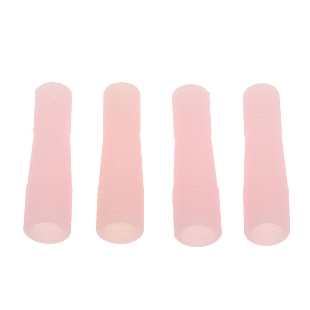 2x2 Pairs Silicone Cuticle Nipper Dead Skin Clipper Protective Cover Pink