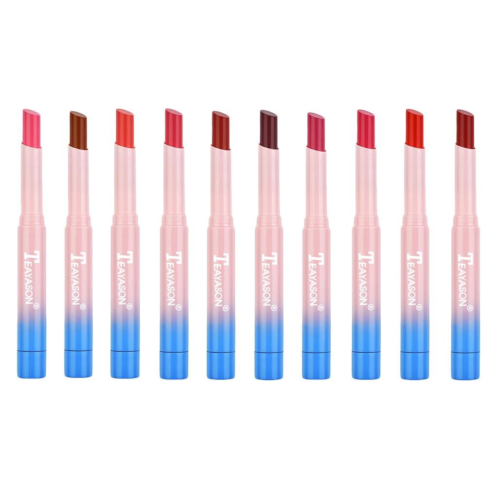 3xLong Lasting Matte Lipstick Makeup Lips Balm Moisturizing Cosmetic Lip Stick 01