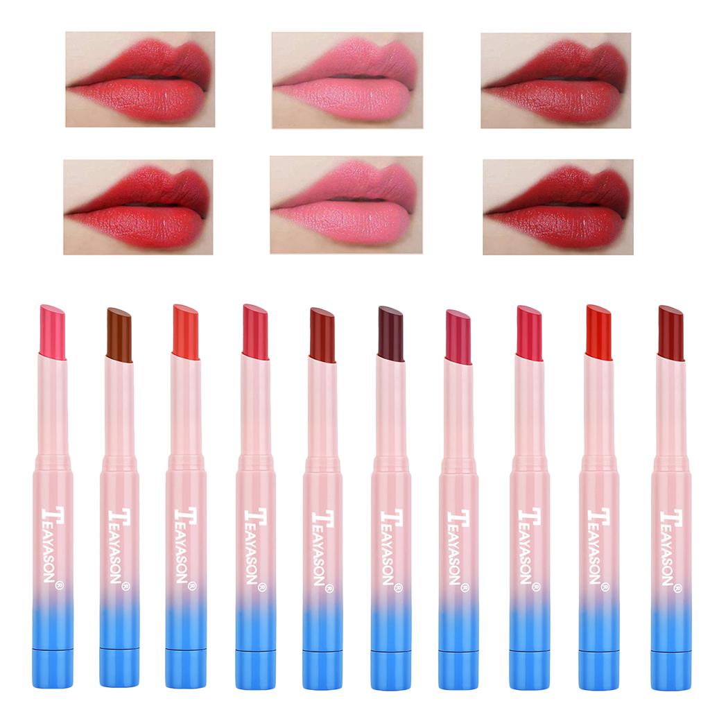 4xLong Lasting Matte Lipstick Makeup Lips Balm Moisturizing Cosmetic Lip Stick 01