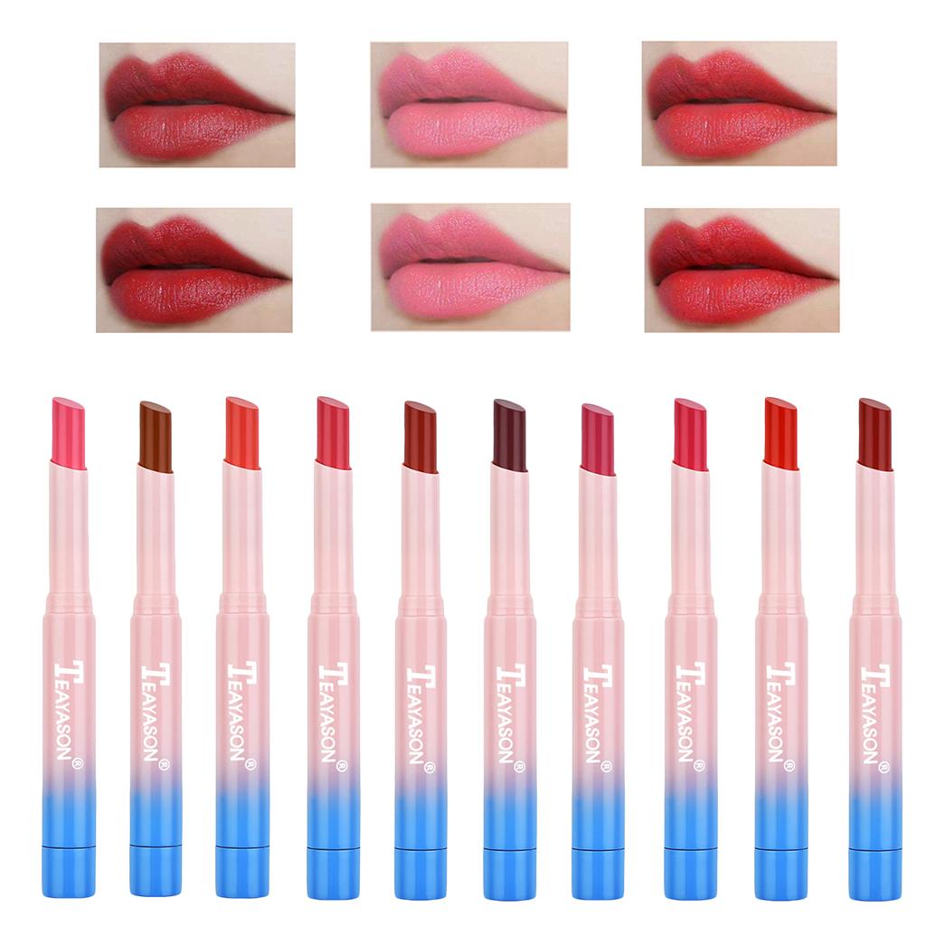 4xLong Lasting Matte Lipstick Makeup Lips Balm Moisturizing Cosmetic Lip Stick 01