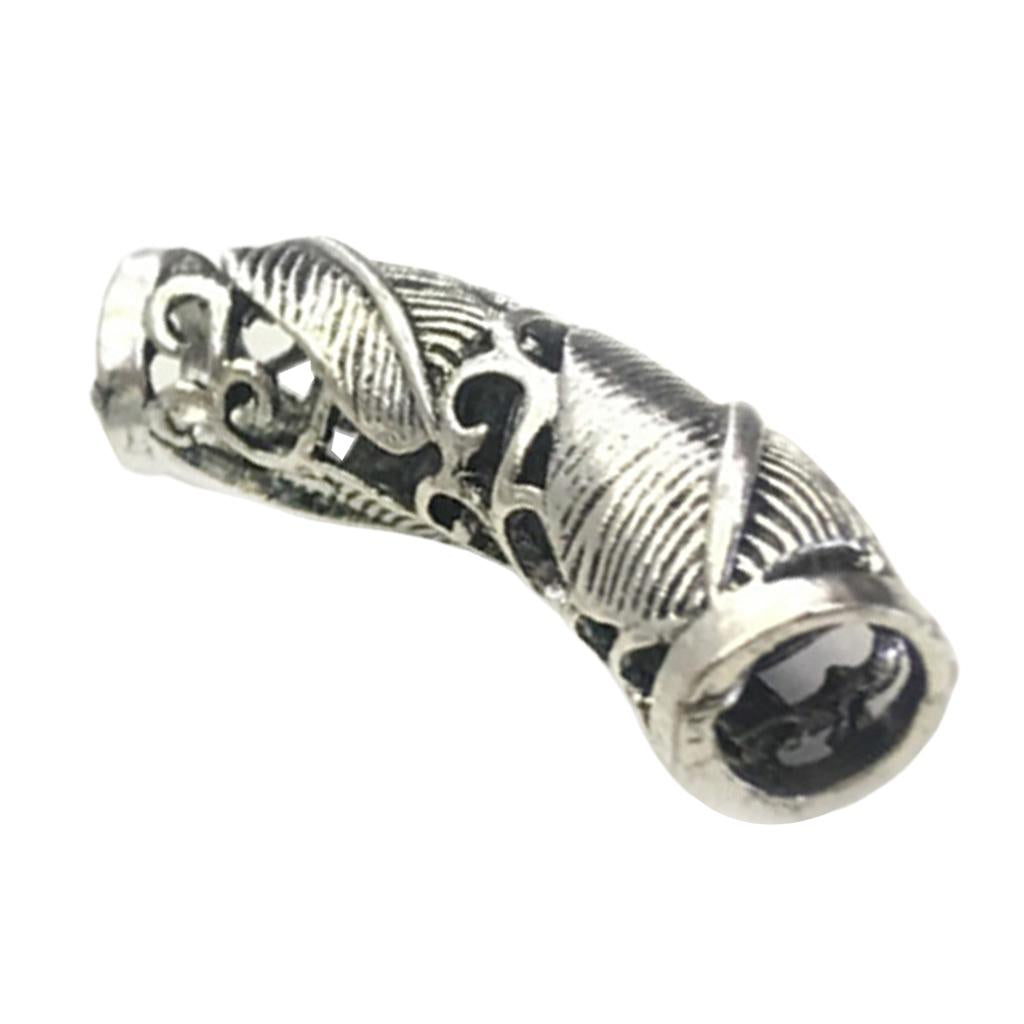 4x5pcs 9mm Alloy Metal Dreadlock Beads Hair Braid Rings DIY Cuff Clips Tube