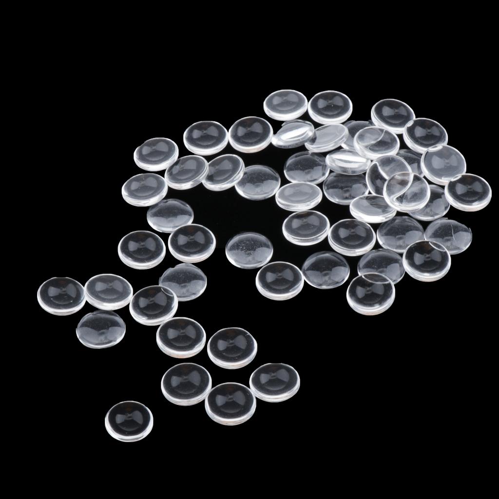 3x50x Clear Nails Art Tips Polish Color Display Chart Board Glass Beads Round
