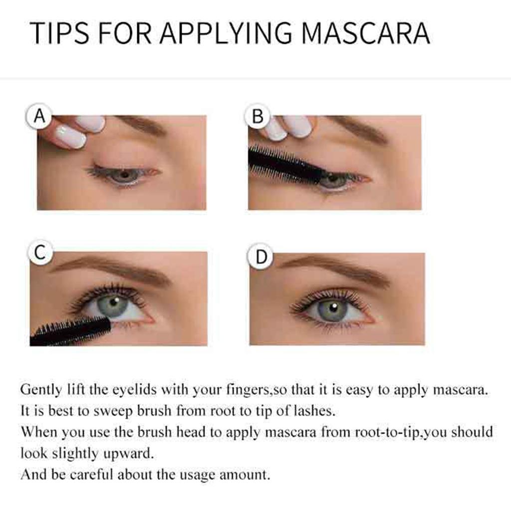 2x4D Black Waterproof No Clumping Eyelash Mascara Volumizing Makeup Mascara