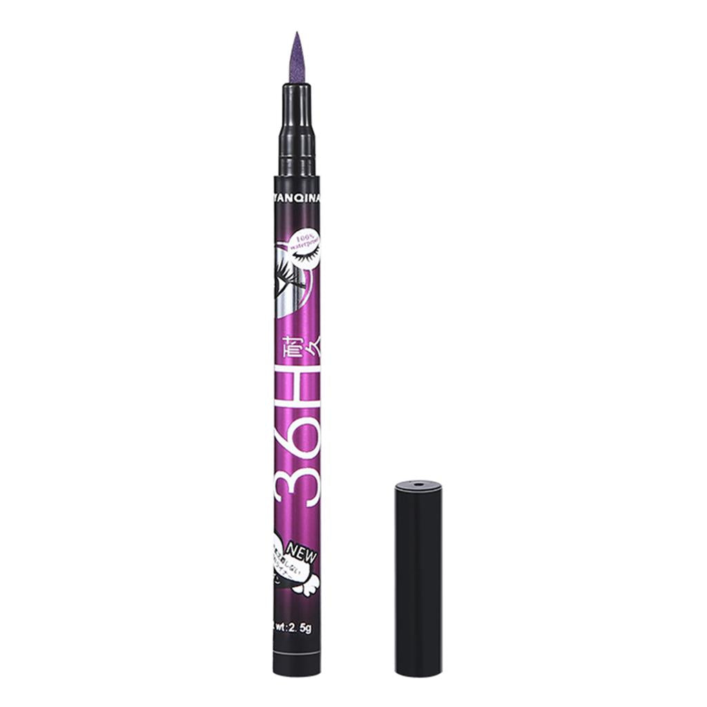 2xPrecision Liquid Eyeliner Pen Smudgeproof Waterproof Eye Liner Definer Purple