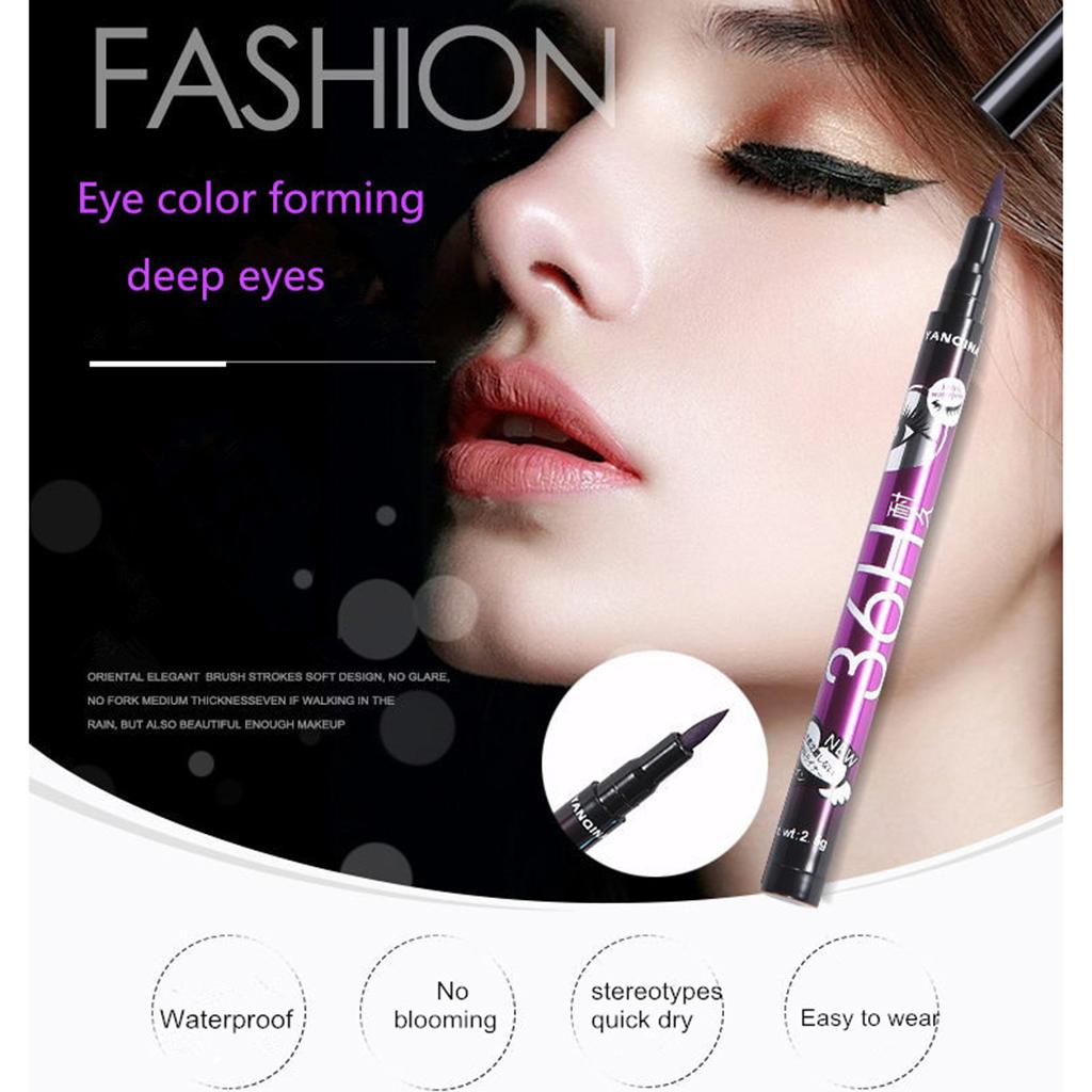 4xPrecision Liquid Eyeliner Pen Smudgeproof Waterproof Eye Liner Definer Purple