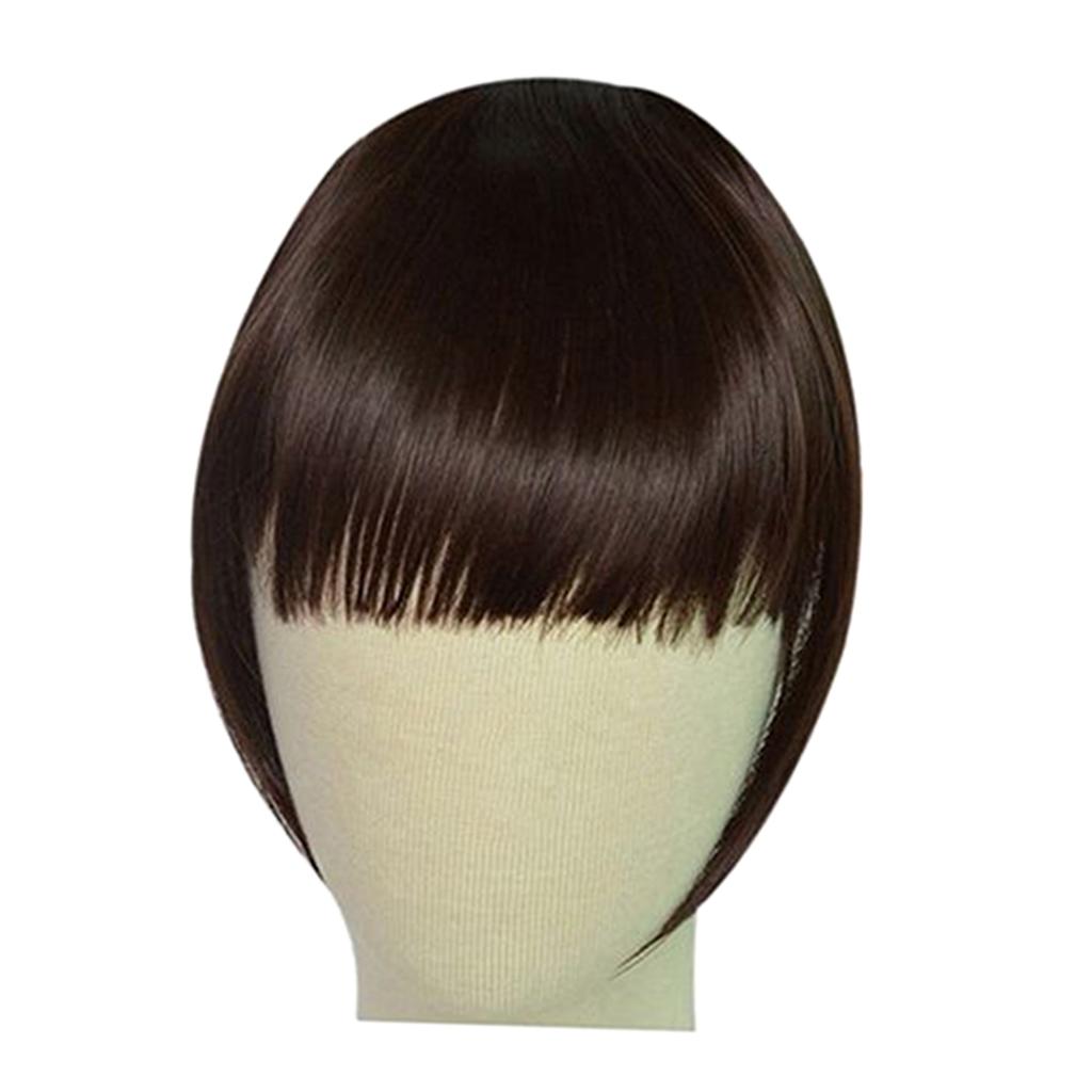 3xHeat Resistant Synthetic Hair Bang Clip In On Bang Fringe Hair Extension 04
