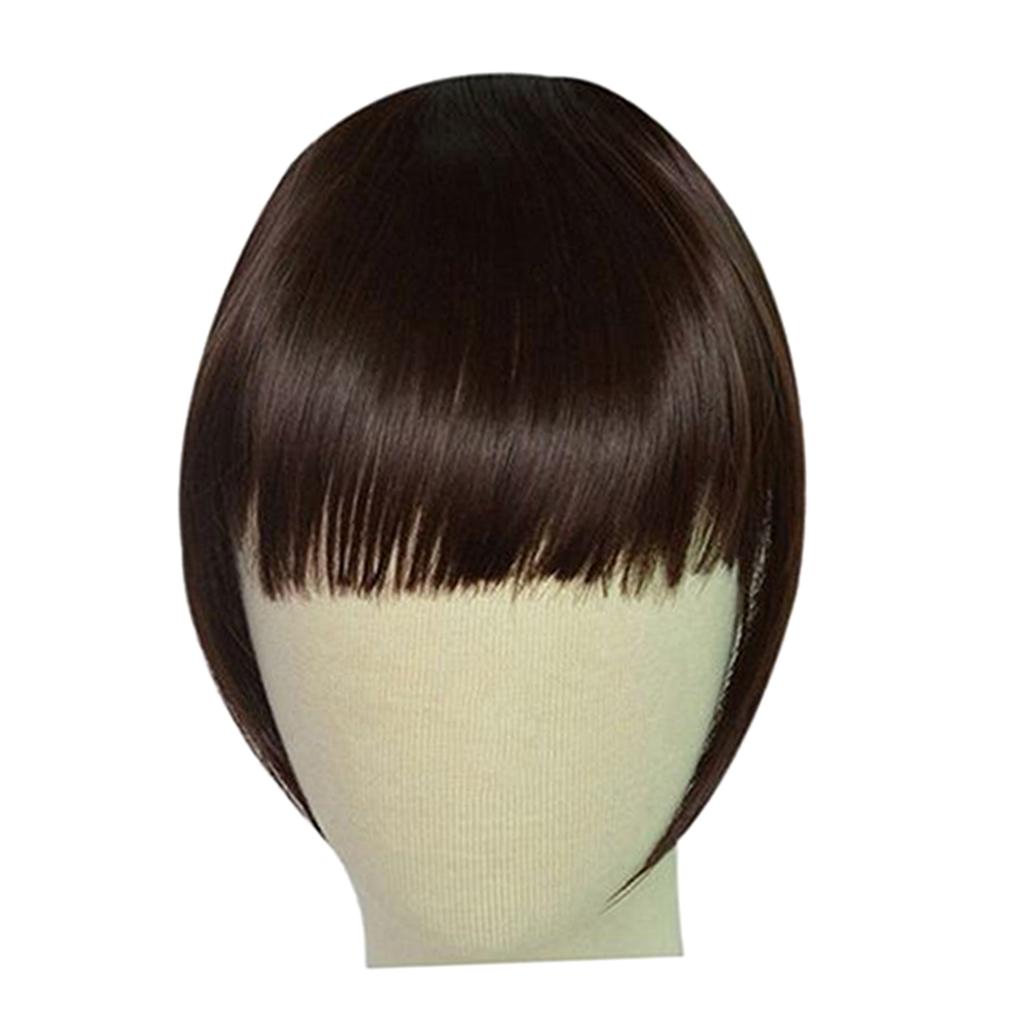 2xHeat Resistant Synthetic Hair Bang Clip In On Bang Fringe Hair Extension 04