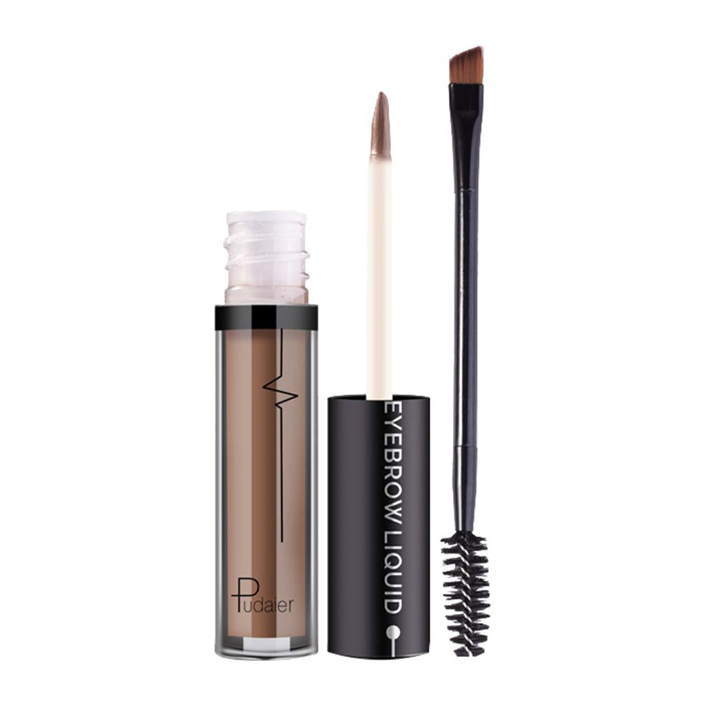 3xLong Lasting Smudge-Proof Tinted Liquid Eyebrow Defining Gel w/ Brush 4.5ml Light Coffee