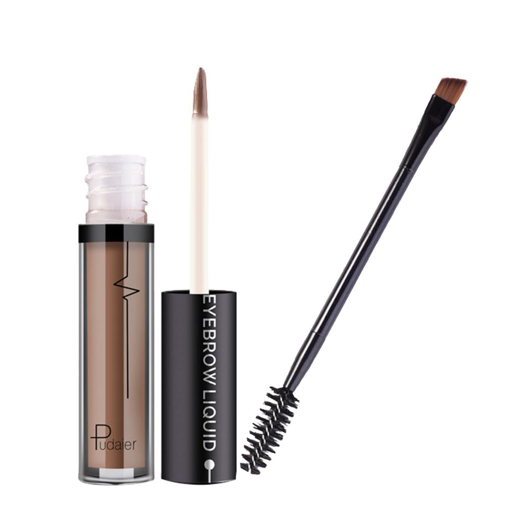 2xLong Lasting Smudge-Proof Tinted Liquid Eyebrow Defining Gel w/ Brush 4.5ml Light Coffee