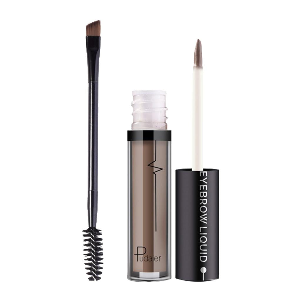 2xLong Lasting Smudge-Proof Tinted Liquid Eyebrow Defining Gel w/ Brush 4.5ml Brown