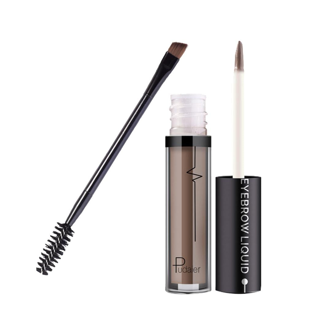 2xLong Lasting Smudge-Proof Tinted Liquid Eyebrow Defining Gel w/ Brush 4.5ml Brown