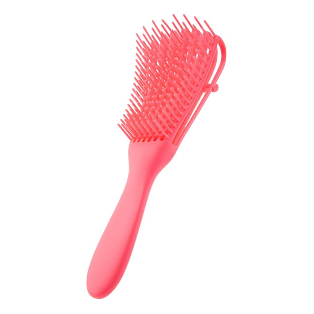 3xPlastic Antistatic Detangling Hairbrush Comb for Long Thick Curly Hair Pink