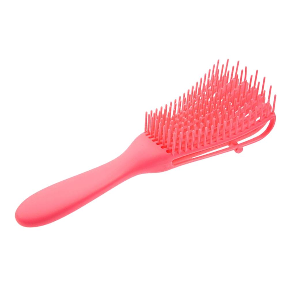 3xPlastic Antistatic Detangling Hairbrush Comb for Long Thick Curly Hair Pink