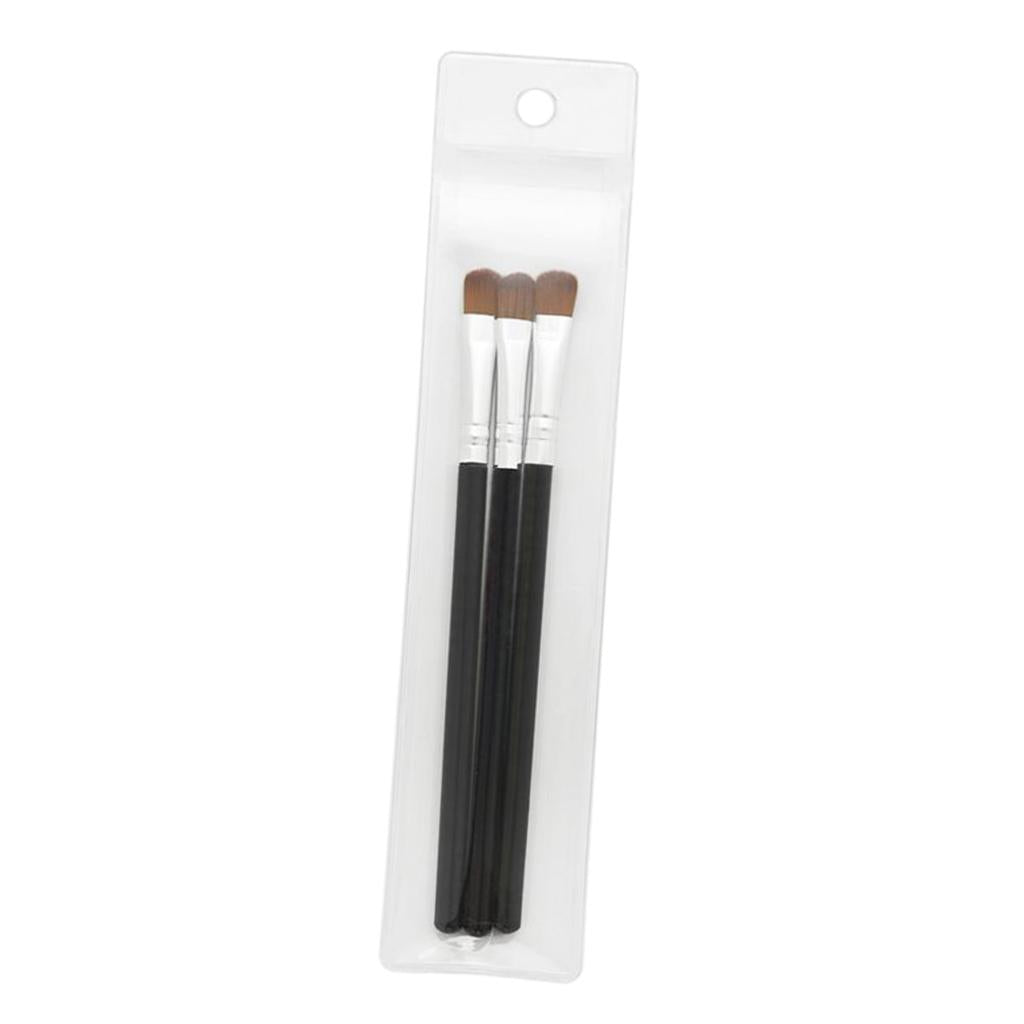 2x3x Eye Makeup Brushes Set Eyeshadow Blending Shading Cosmetic Brush Silver