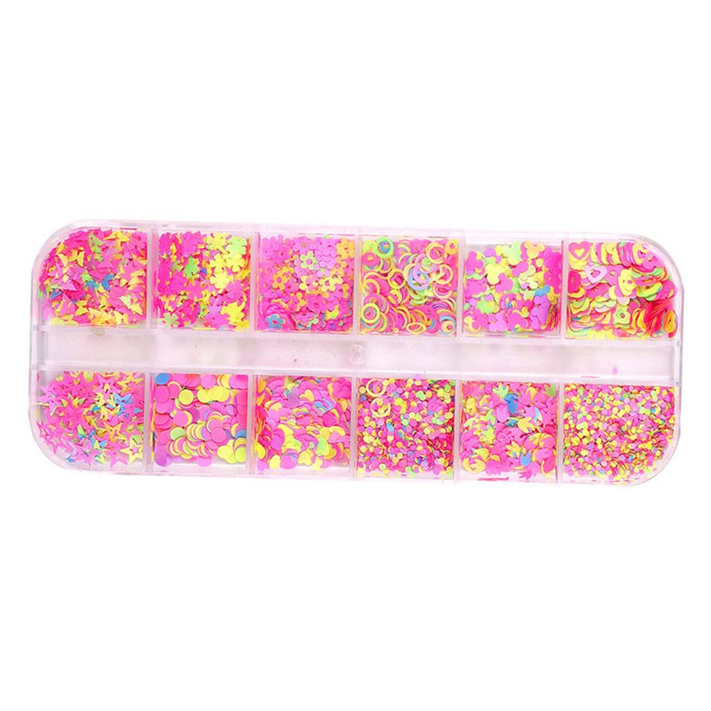 4x12 Colors Nail Glitter Sequins Butterfly Flakes Nail Art 3D Decoration 07