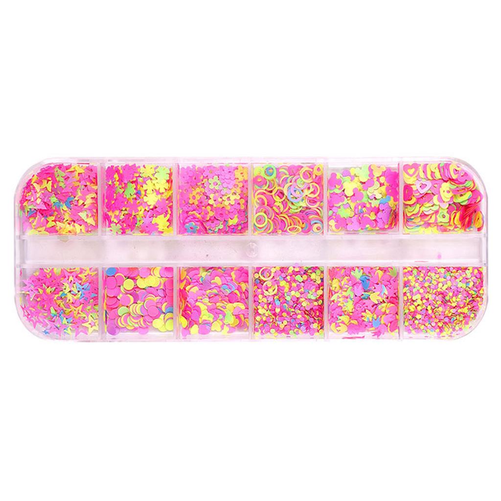 2x12 Colors Nail Glitter Sequins Butterfly Flakes Nail Art 3D Decoration 07