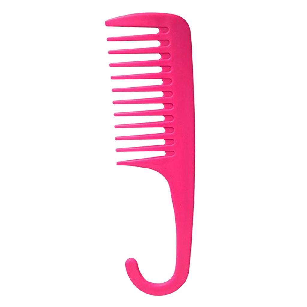 2xWide Tooth Comb Shower Comb With Hook for Long Wet Dry Hair   Free red