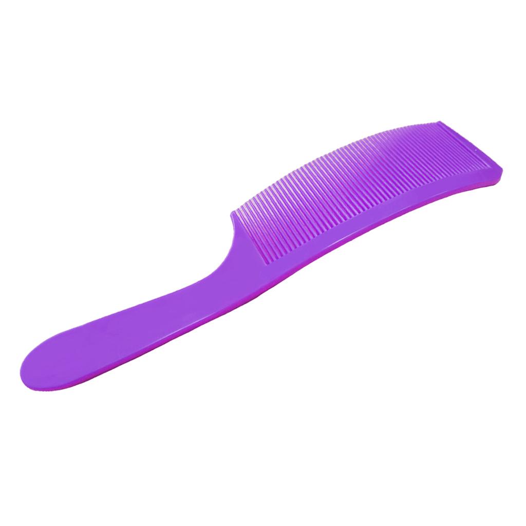 3xBarber Stylist Curved Styling Comb Flat Top Hairdressing Comb Purple