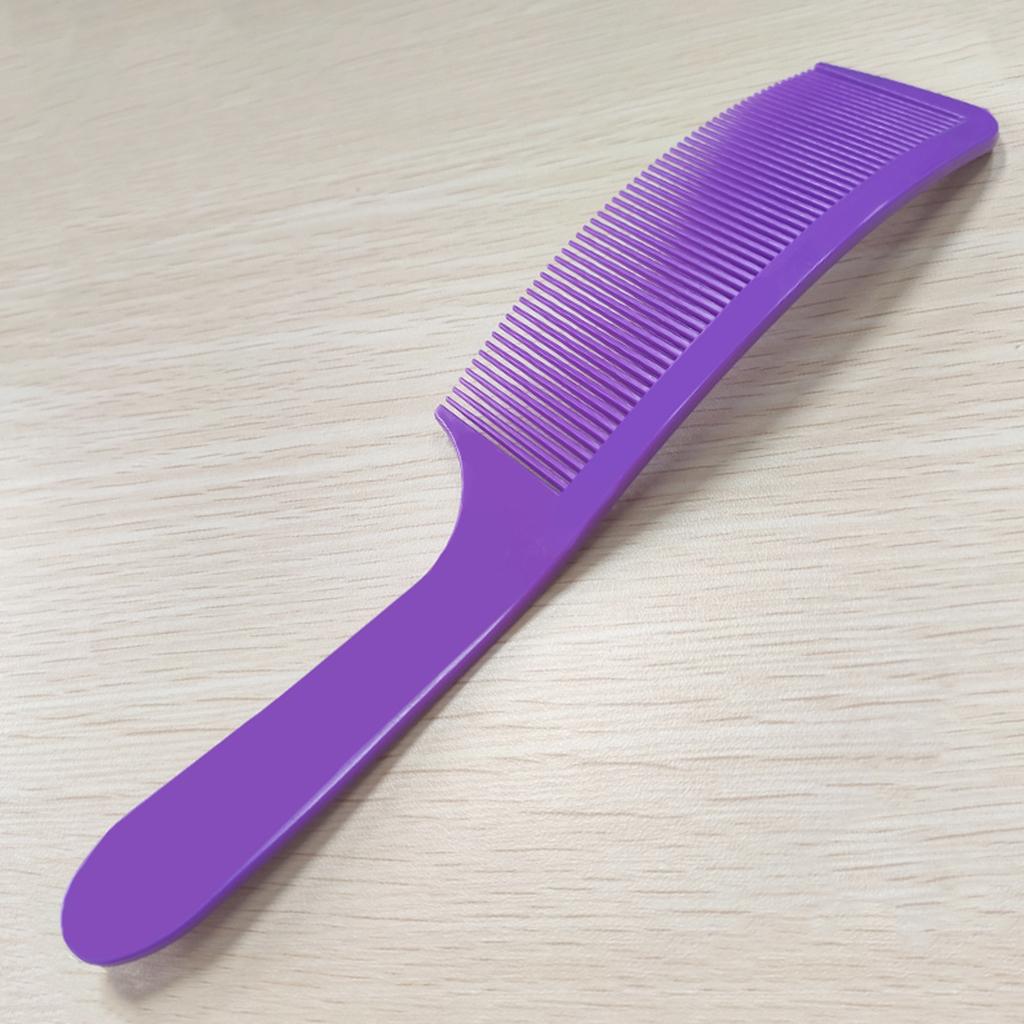 3xBarber Stylist Curved Styling Comb Flat Top Hairdressing Comb Purple