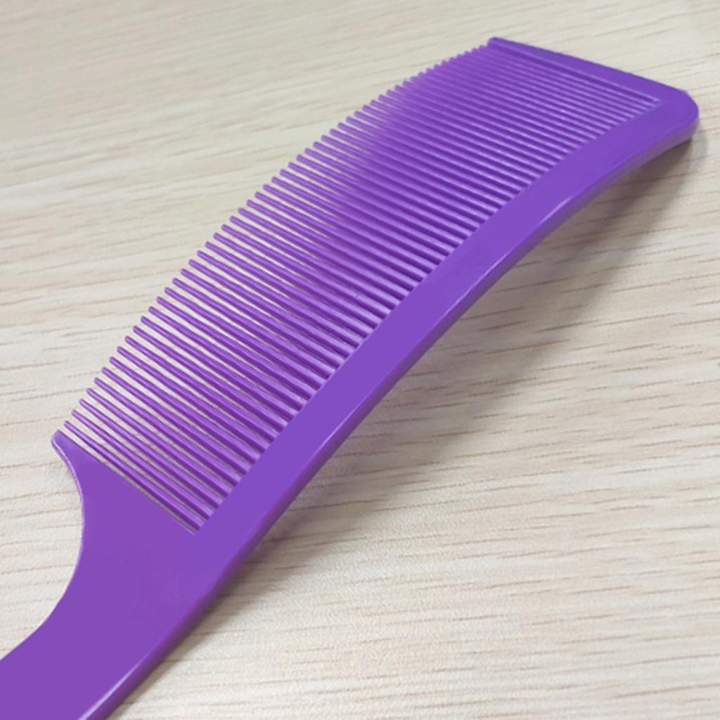 3xBarber Stylist Curved Styling Comb Flat Top Hairdressing Comb Purple