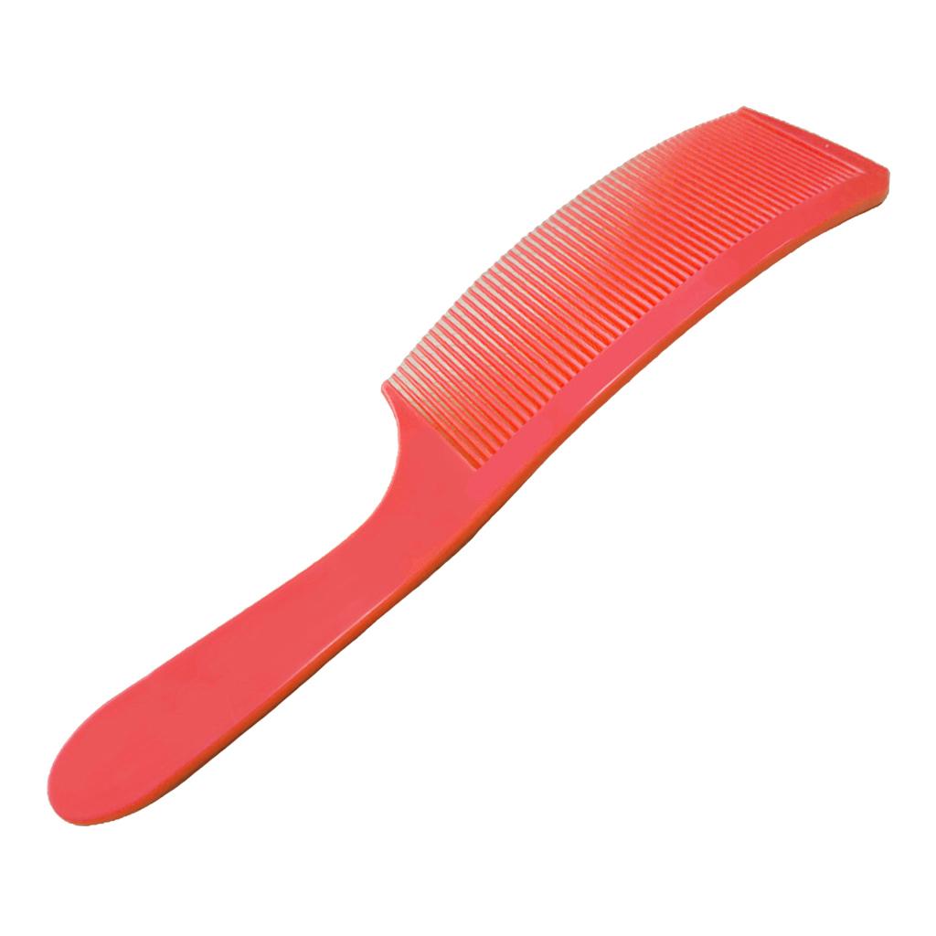 4xBarber Stylist Curved Styling Comb Flat Top Hairdressing Comb Red