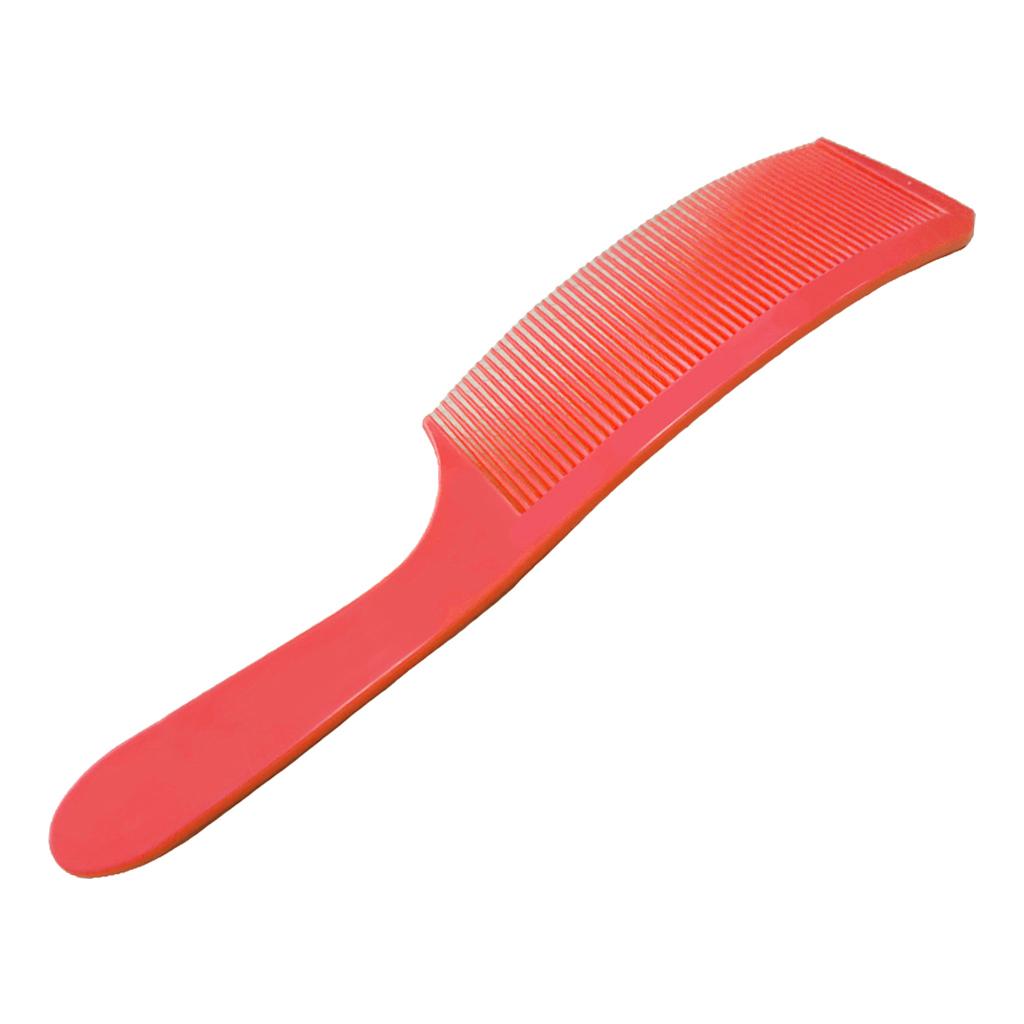 4xBarber Stylist Curved Styling Comb Flat Top Hairdressing Comb Red