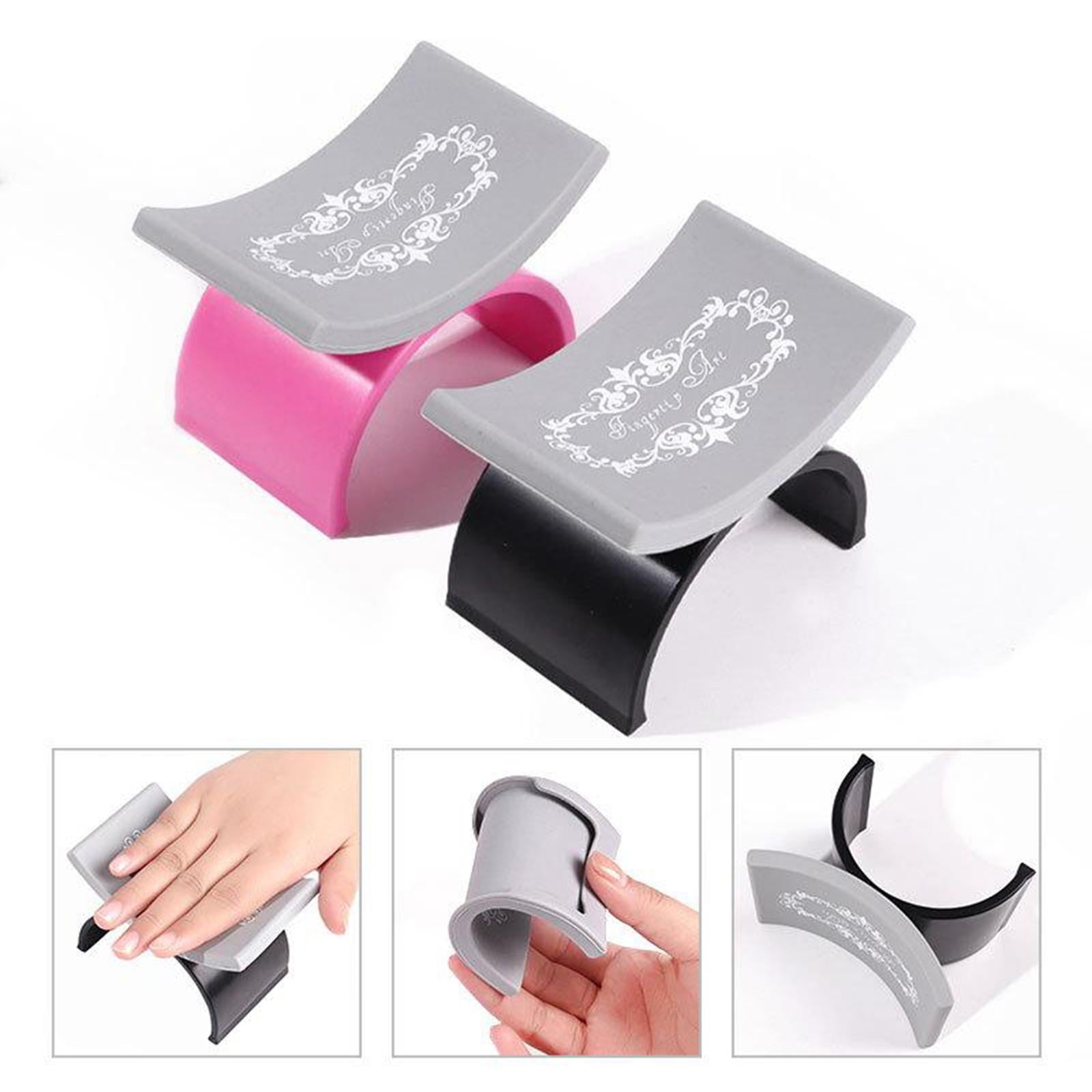 4xSilicone Hand Rest Cushion Pillow Nail Art Arm Rest Manicure Tools Rose Red