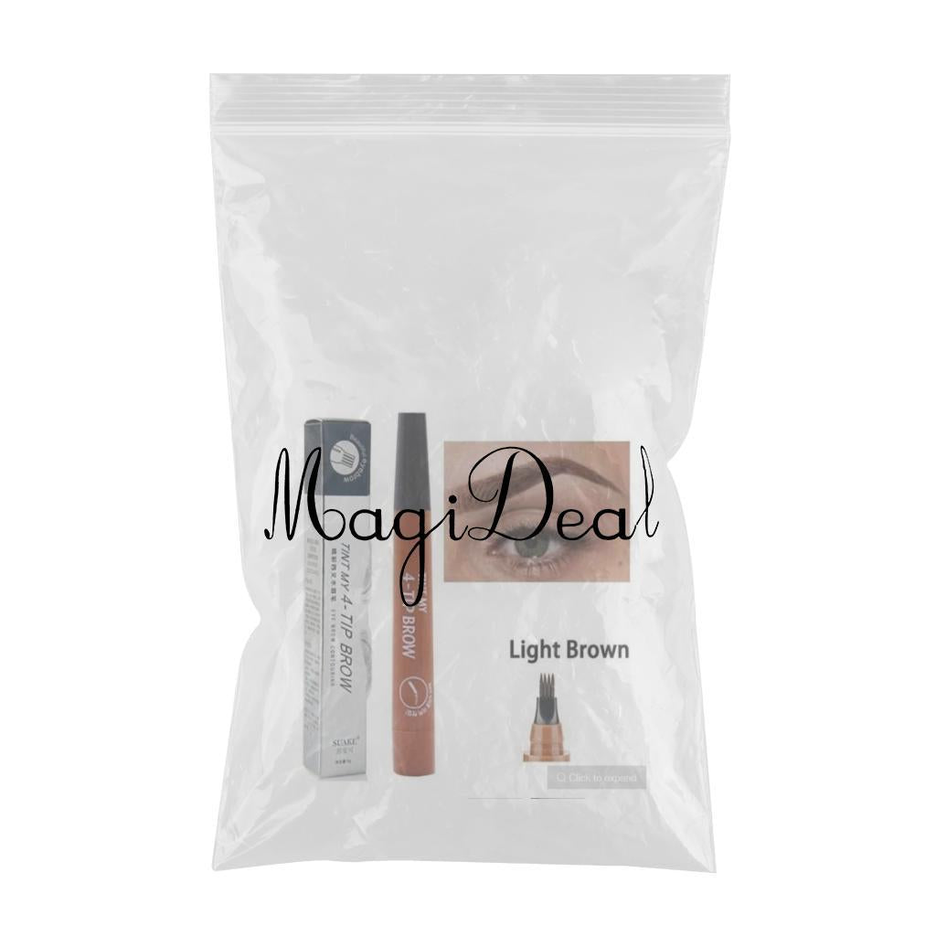 3xTattoo Eyebrow Pen Water-proof Brow Gel Tint Fork Tip Long Last Liner