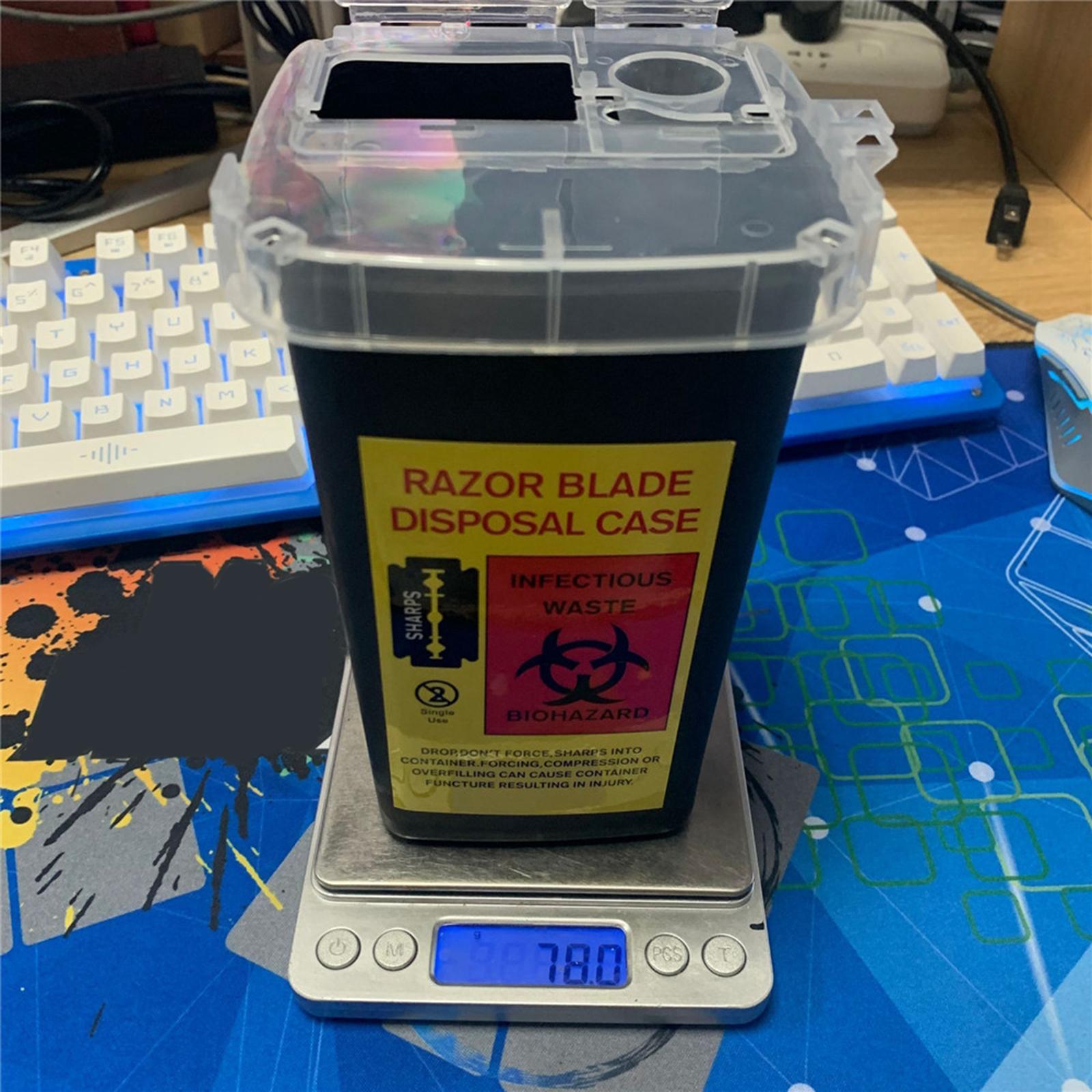 3xNeedle Sharps Disposal Container Waste Box Tattoo Supplies for Home Salon