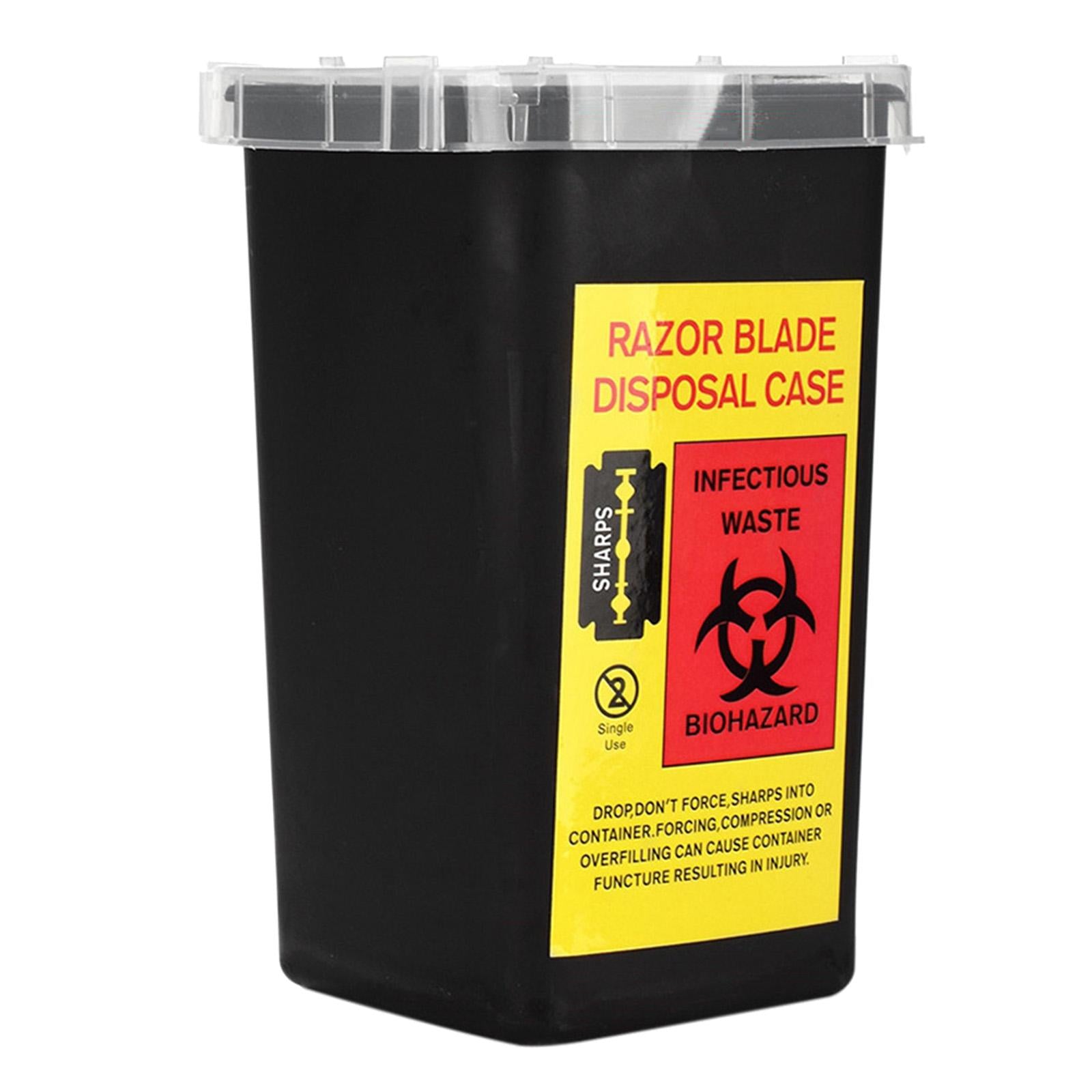 3xNeedle Sharps Disposal Container Waste Box Tattoo Supplies for Home Salon