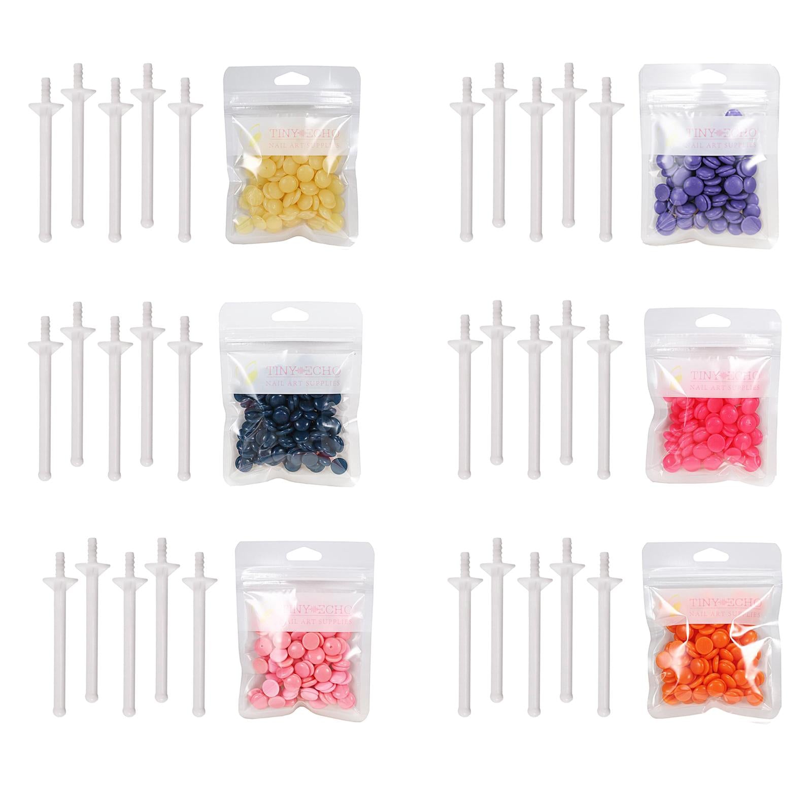 3x1Bag Depilatory Wax Waxing Beads Hair Removal Set & 5x Applicator Lavender