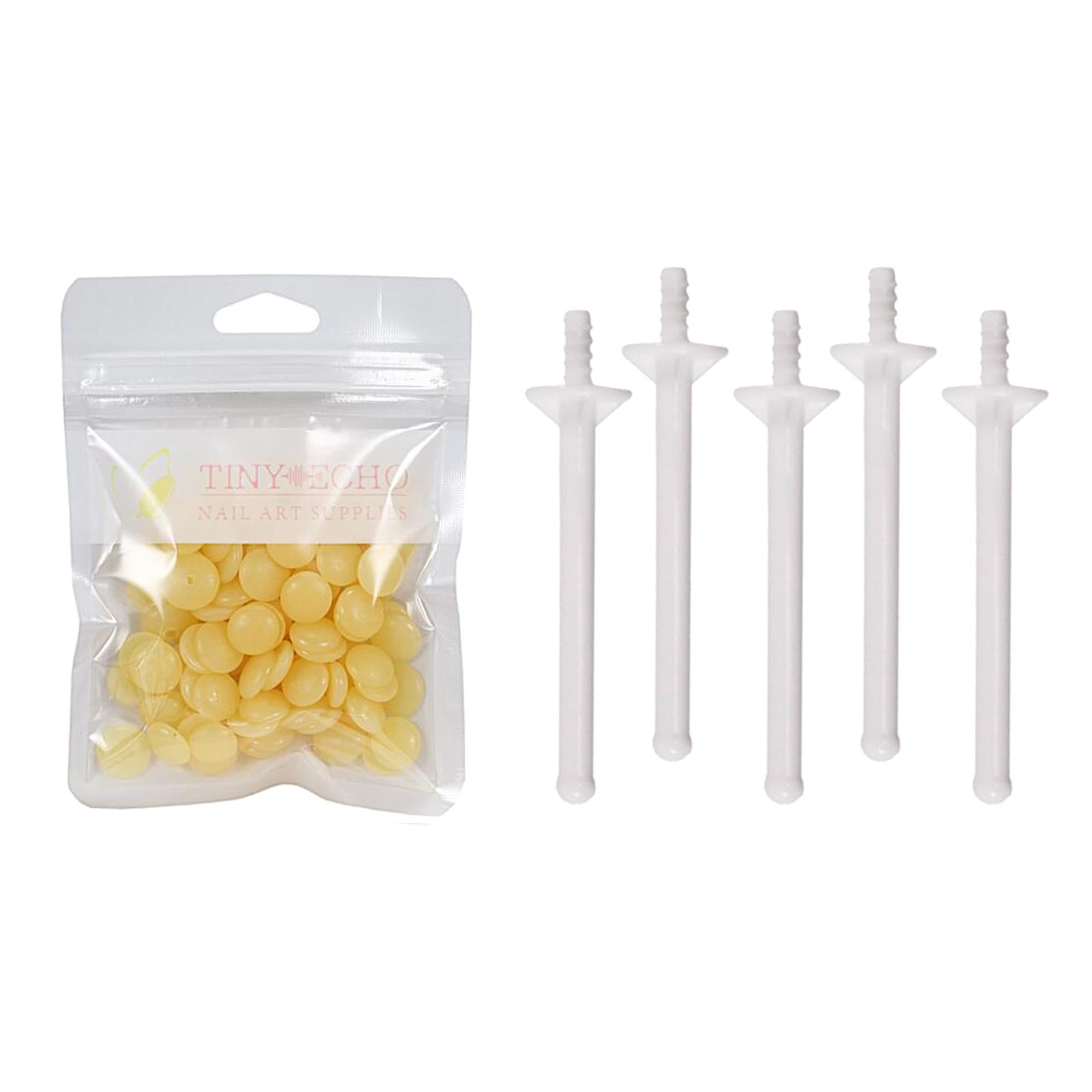 3x1Bag Depilatory Wax Waxing Beads Hair Removal Set & 5x Applicator Honey