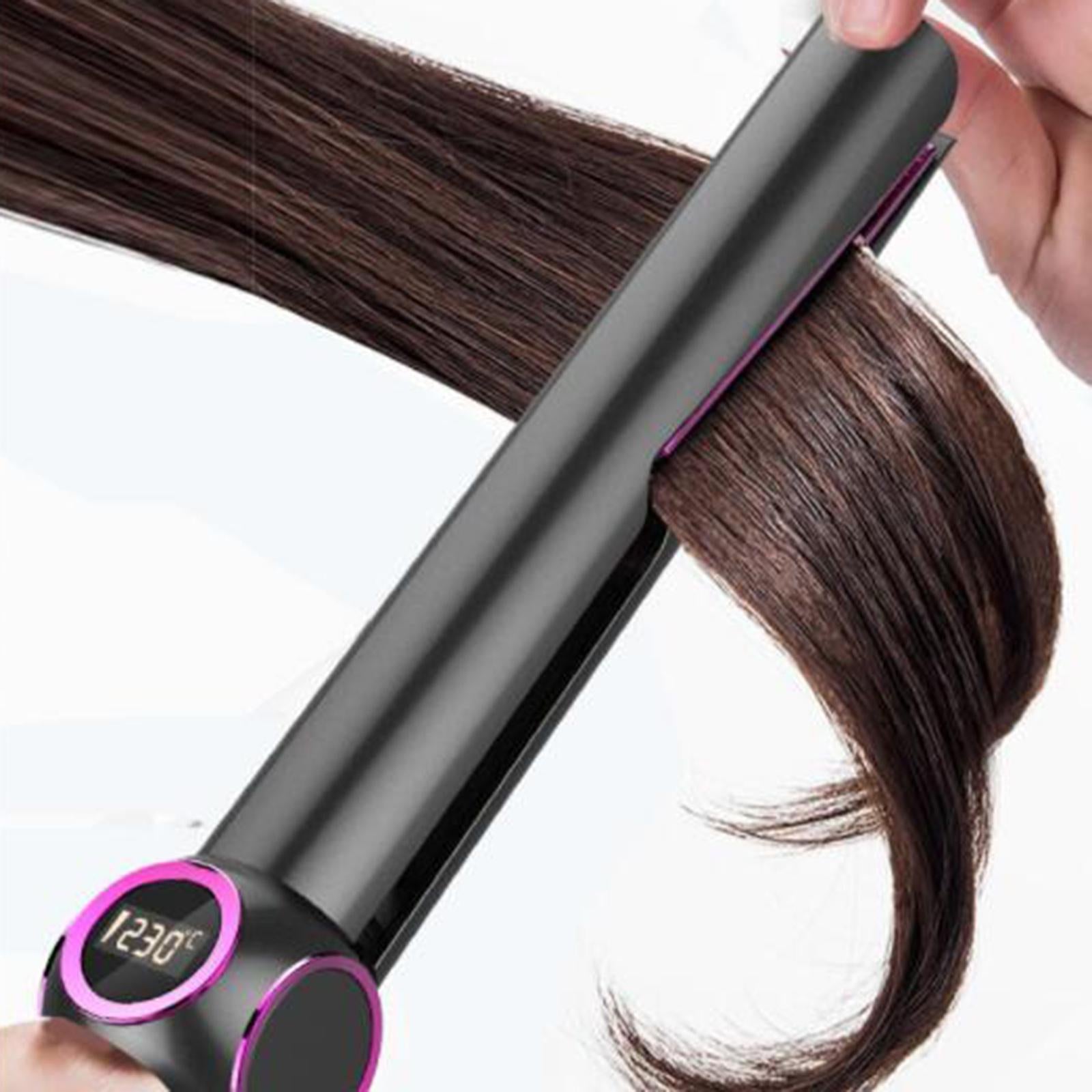 2 in 1 Women Mini Hair Straightener Curler Travel Home DIY Hair Styles