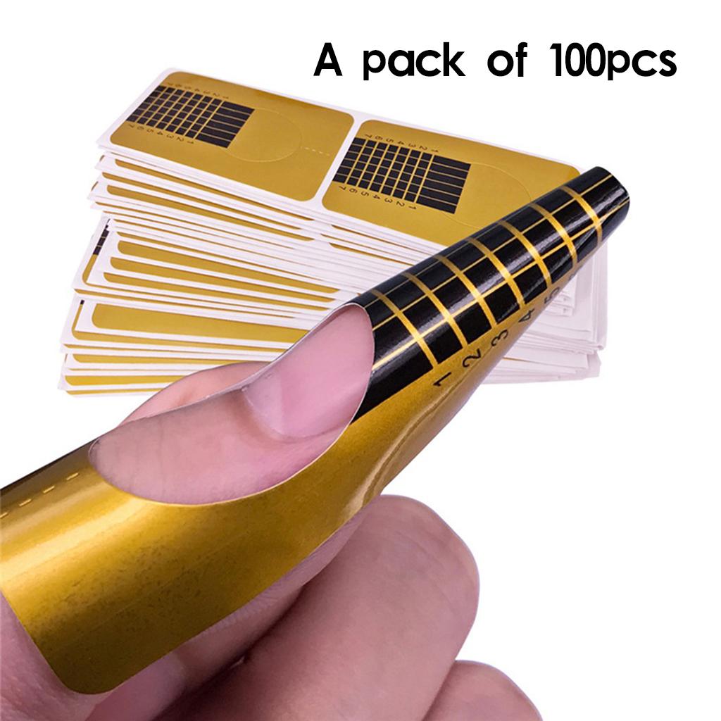 4x100Pcs Nail Art UV Gel Tips Extension Builder Form Acrylic French Nails Tip
