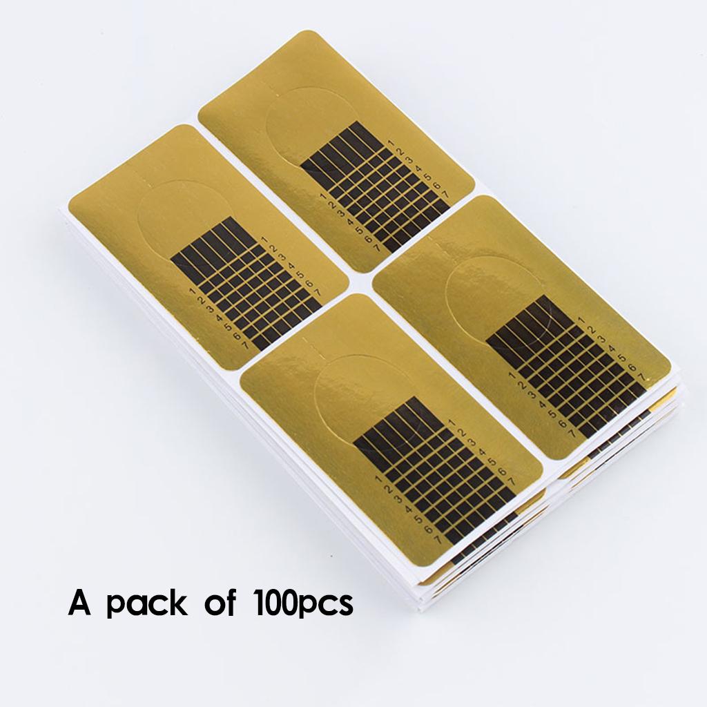 2x100Pcs Nail Art UV Gel Tips Extension Builder Form Acrylic French Nails Tip