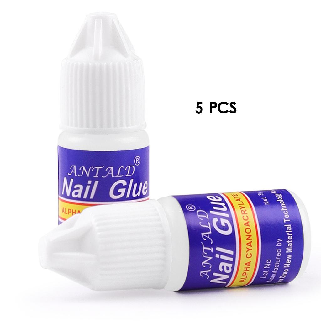 2x5 Bottle Acrylic Nail Art Glue French False Tips Manicure Fake Nails Glue