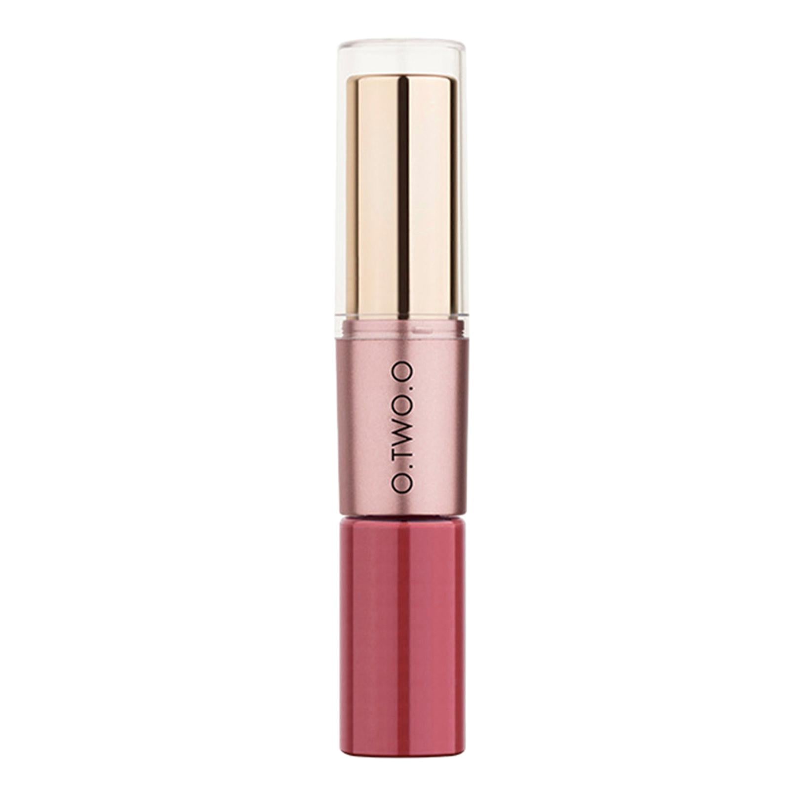 3xCompact 2 in 1 Waterproof Matte Lipstick Lip Gloss Lipgloss Color 01