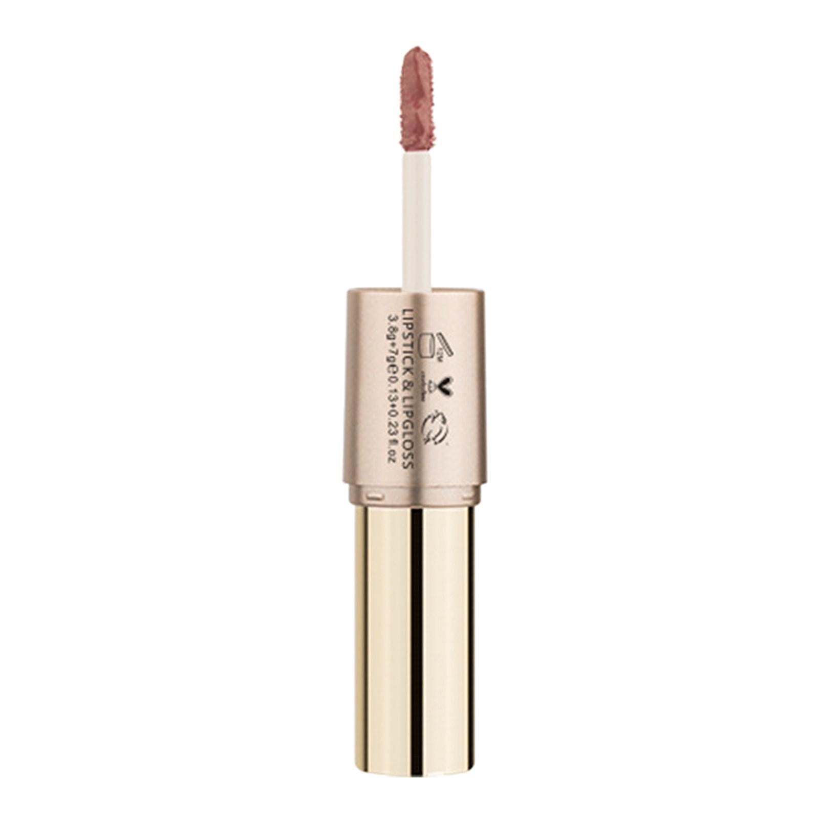 4xCompact 2 in 1 Waterproof Matte Lipstick Lip Gloss Lipgloss Color 02