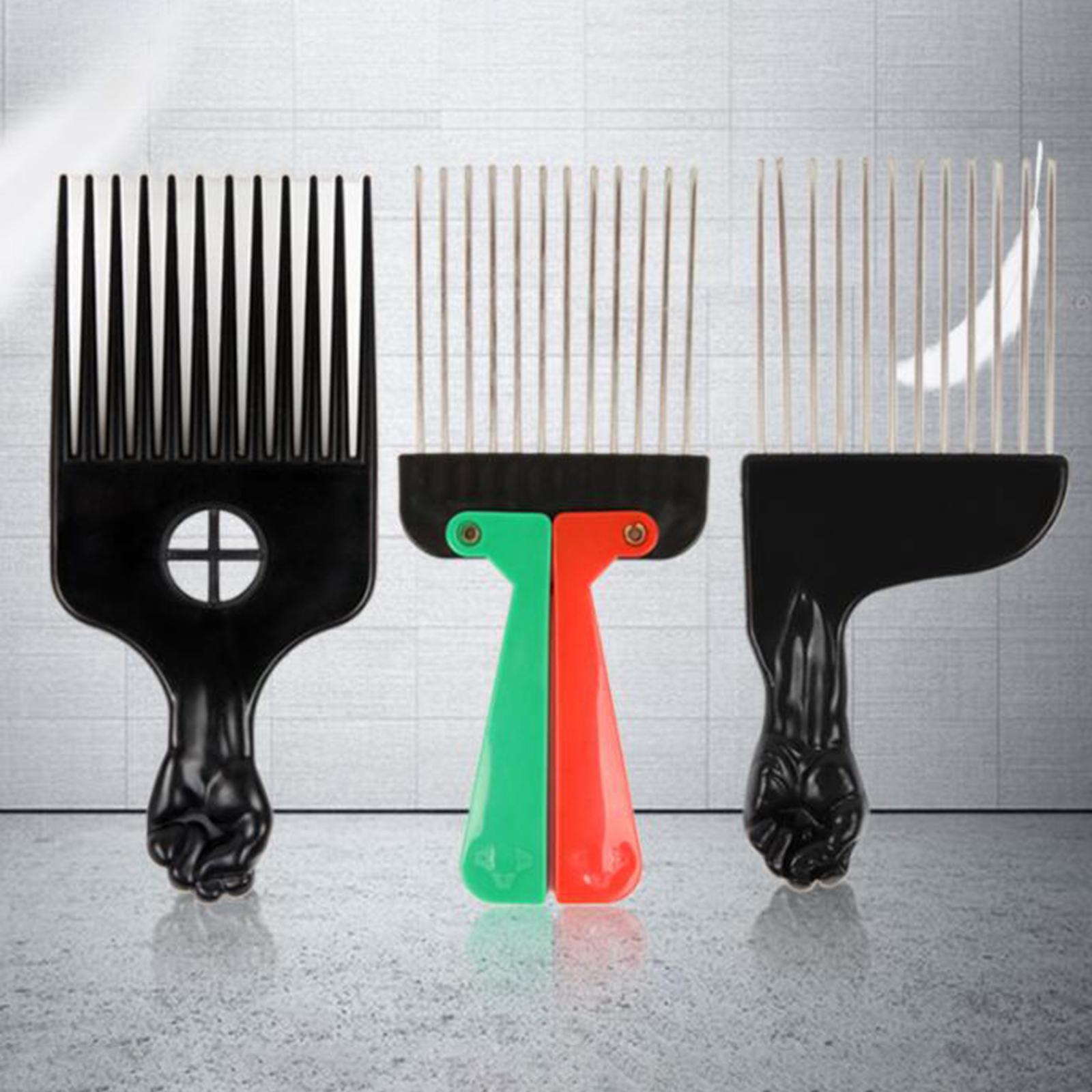 4xHair Styling Tool For Curly Hair Black Fist Hair Comb For Women and Men A