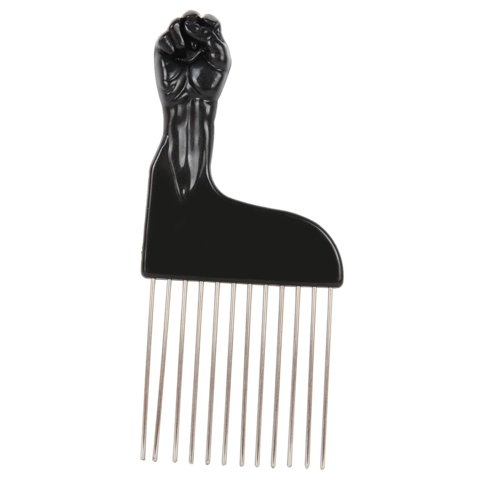 2xHair Styling Tool For Curly Hair Black Fist Hair Comb For Women and Men C
