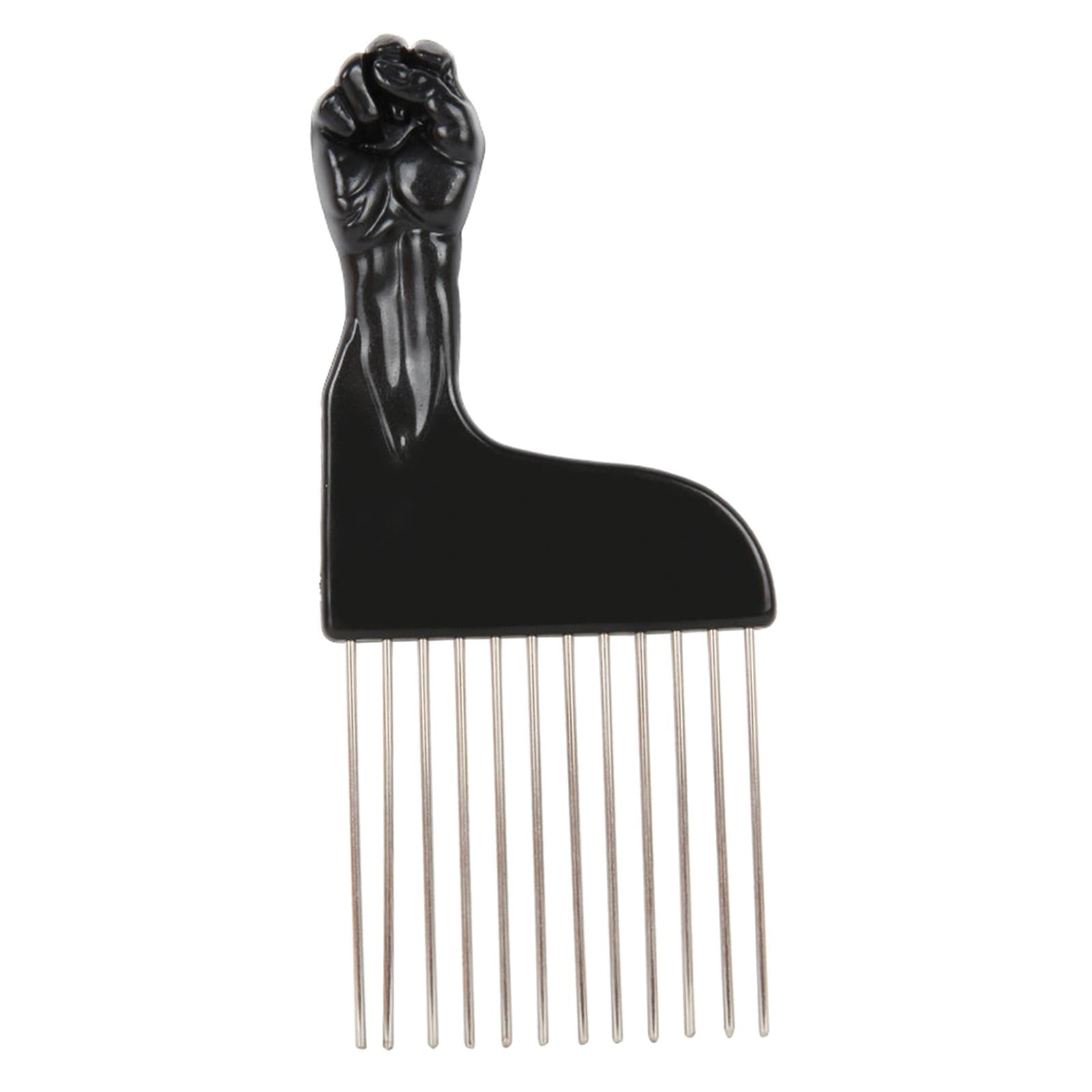 2xHair Styling Tool For Curly Hair Black Fist Hair Comb For Women and Men C